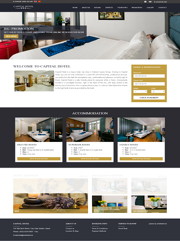 Website khách sạn tương thích với mọi thiết bị di động