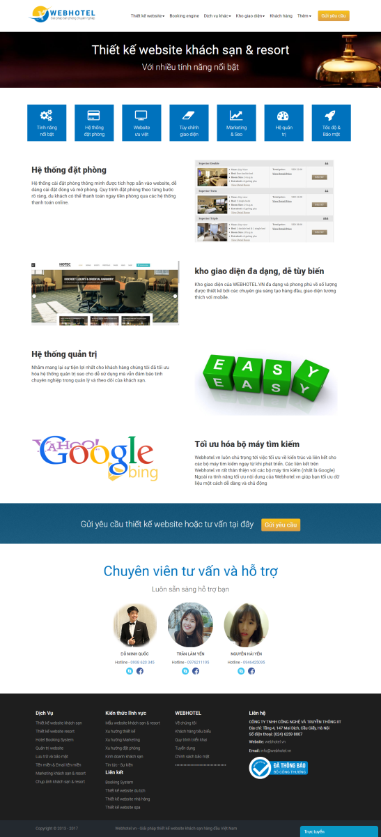 Khách sạn cần có website khách sạn đẳng cấp 