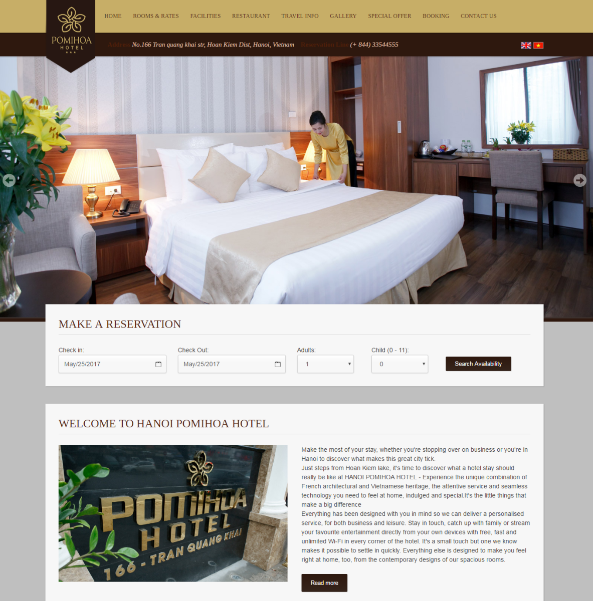 Thiết kế website nhà hàng khách sạn chuyên nghiệp 